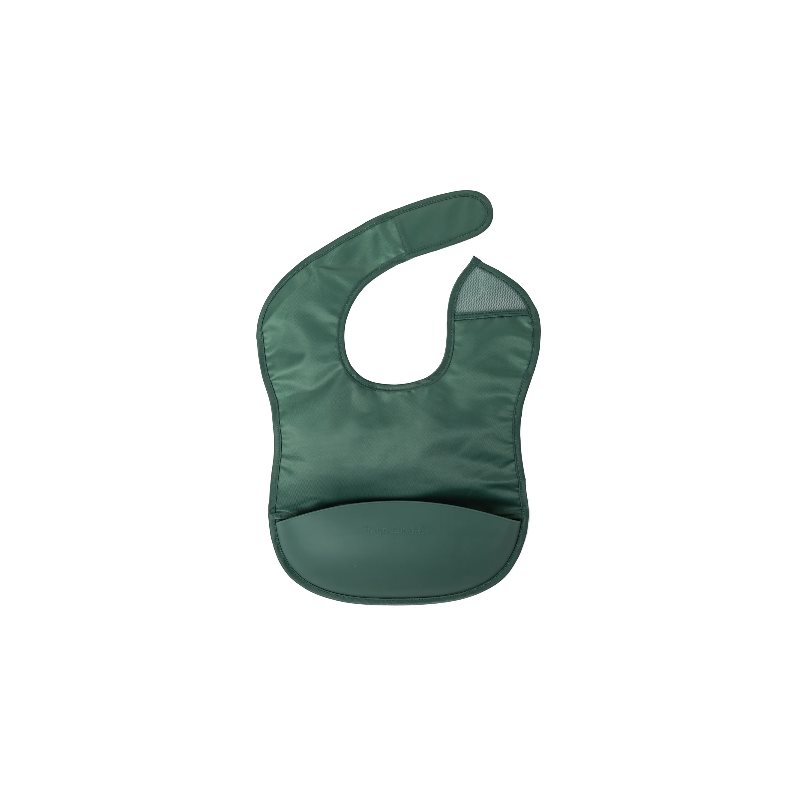 Mess-proof Silicone Pocket Bib - Olive Green