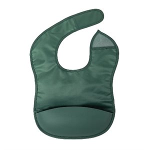 Mess-proof Silicone Pocket Bib - Olive Green
