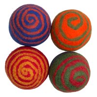   Spiral Wool Balls - Set of 4