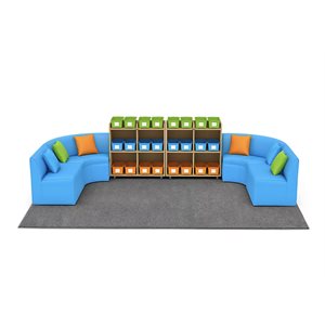 Flex-Space Comfy Couch Reading & Research Zone-Blue