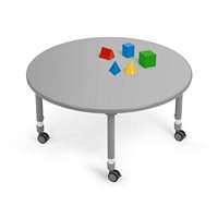 Flex-Space 42" Round Mobile Table-Grey