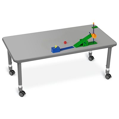 Table rectangulaire mobile Flex-Space 30x60 - Gris