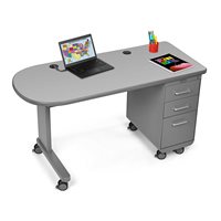 Flex-Space Mobile Teacher Desk-Grey