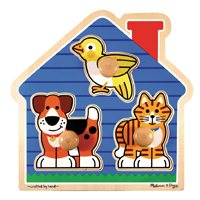 Jumbo Knob Puzzle - House Pets