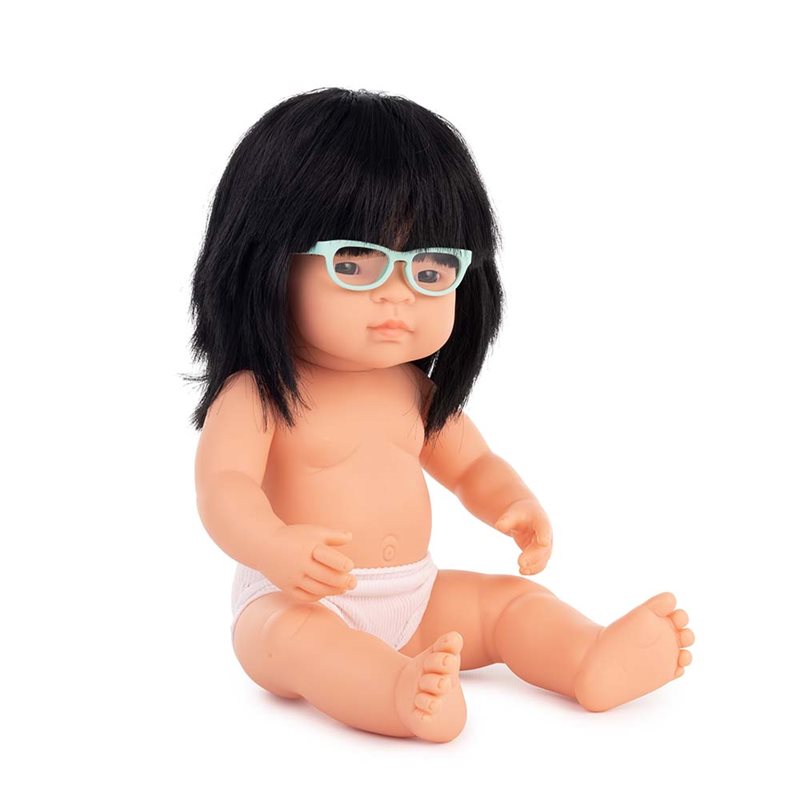 15" Baby Doll Girl avec lunettes Deux