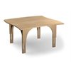 Natural Pod™ Reach Table - Curved Sides - Adjustable Legs - Fusion Maple - 48" W x 48" D