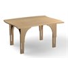 Natural Pod™ Reach Table - Curved Sides - Adjustable Leg - Fusion Maple - 48" W x 36" D