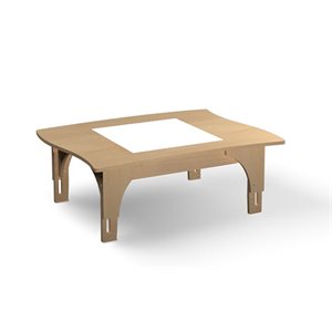 Natural Pod™ Reach - Light Table - Curved Sides - Adjustable Leg in Fusion Maple - 48 ''W x 36 ''D x - Small Legs