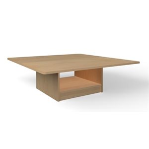 Natural Pod™ Join - Table - Square - Storage Under in Fusion Maple - 47"W x 47"D x 15"H
