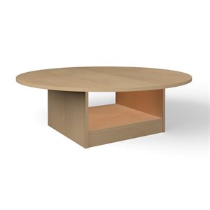 Natural Pod™ Join - Table - Circular - Storage Under in Fusion Maple - 47" DIA x 15"H