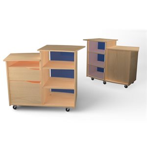 Natural Pod™ Guide - Educators Desk - with 2 Drawers (1 Shallow and 1 Deep) - with casters - 43"W x 20"D x 42"H