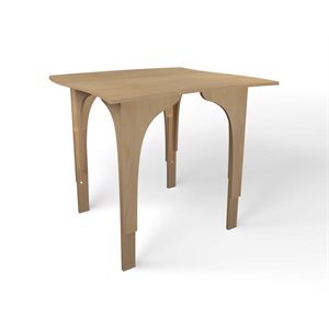 Natural Pod REACH-Table-Curved-Adjustable Leg-Fusion Maple-48"Wx48"Dx38-42"H