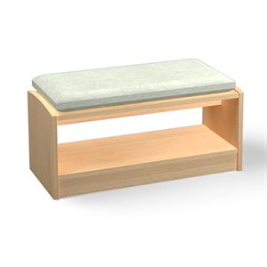 Natural Pod™ Evergreen - Shelf - 15 Series - Straight - with Cushion Linen 32"W x 15"D x 14"H