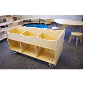 Natural Pod™-PACIFIC Caddy-Double-Low-6 Compartments-Casters 47"Wx23"Dx26"H