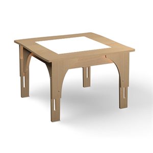 Natural Pod™ Reach - Light Table - Curved Sides - Adjustable Leg in Fusion Maple - 36 ''W x 36 ''D x - Medium Legs