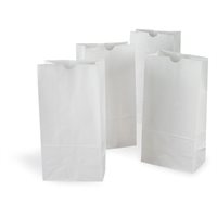 Grands sacs en papier blanc - paquet de 50