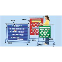 Heavy-Duty Extra Wide Pocket Chart-Red