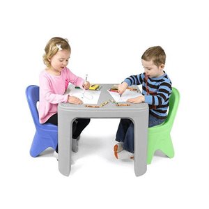   Simplay3 Play Around Table & Chair Set-Periwinkle & Lime Chairs