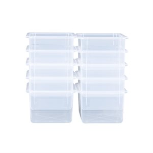 Cubby Trays -11.50" x 7.75" x 5" - Set of 10  - Clear