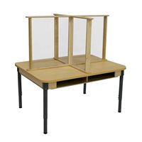 36" x 48" - 4 Person Desk with Sneeze Guard