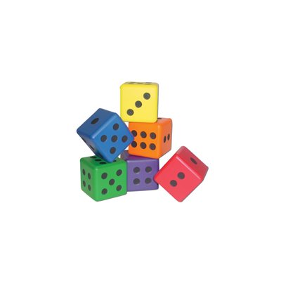 Cubes numérotés en mousse prismatique