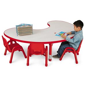 Low 48" X 72" Kids Colours™ Adjustable Group Table - Red