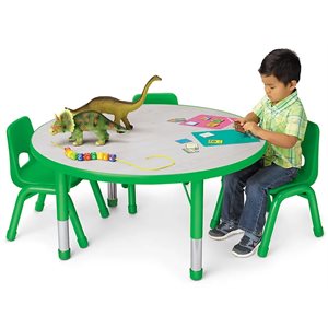 42" Kids Colours™ Adjustable Round Table - Green