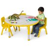 Table ronde ajustable Kids Colours™ de 42 po - Jaune