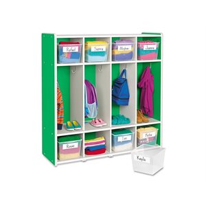 Kids Colours™ Coat Lockers for 8 - Green