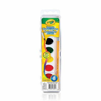 Crayola® Washable 8-Watercolour Tray - Single