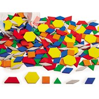 Plastic Pattern Blocks - 250 Pcs