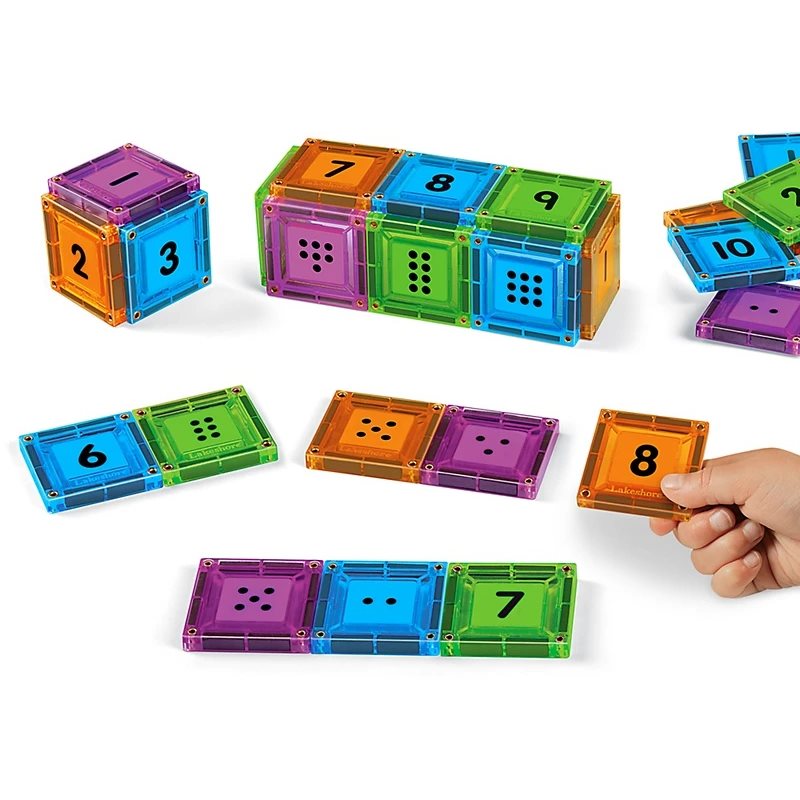 Double-Sided Magnetic Number Tiles
