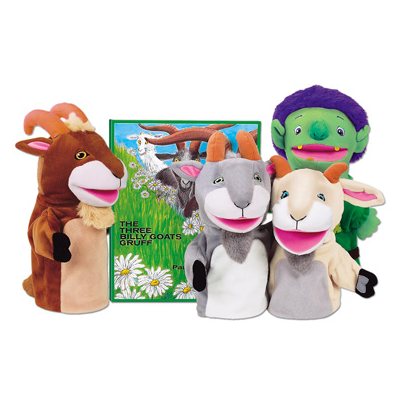 3 Billy Goats Gruff Storytelling Puppets