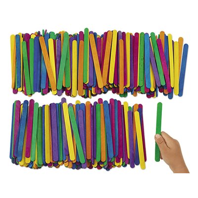 Bâtonnets de bricolage colorés - Paquet de 500