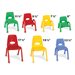 6" Kids Colours Stacking Chair-Green