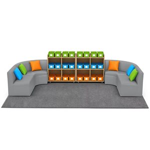 Flex-Space Comfy Couch Reading & Research Zone-Grey