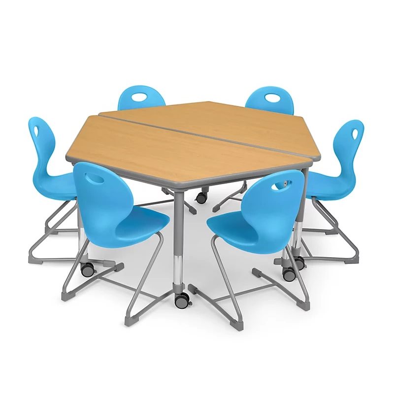 Flex-Space Chaise Ergo Table Trapèze Zone-Bleu