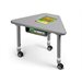 Flex-Space Mobile Wedge Student Desk with Book Box - Modern Grey