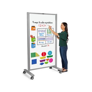 Flex-Space Mobile Magnetic Double-Sided Whiteboard