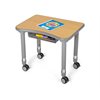 Flex-Space Mobile Student Desk with Book Box - Modern Maple
