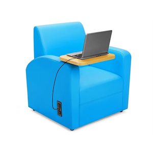 Flex-Space Comfy Chair with Desk & Power