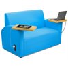 Flex-Space Comfy Couch avec bureaux et alimentation