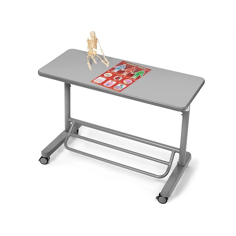 Flex-Space Mobile Standing Desk for Two - Modern Gray