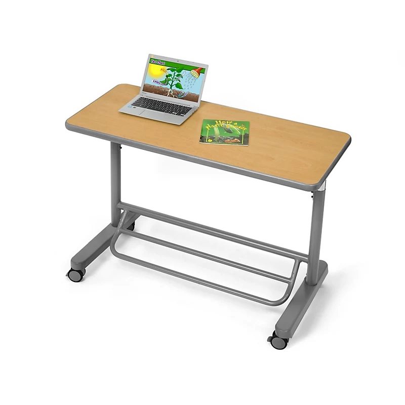 Flex-Space Mobile Standing Desk for Two - Modern Maple