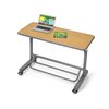 Flex-Space Mobile Standing Desk for Two - Modern Maple