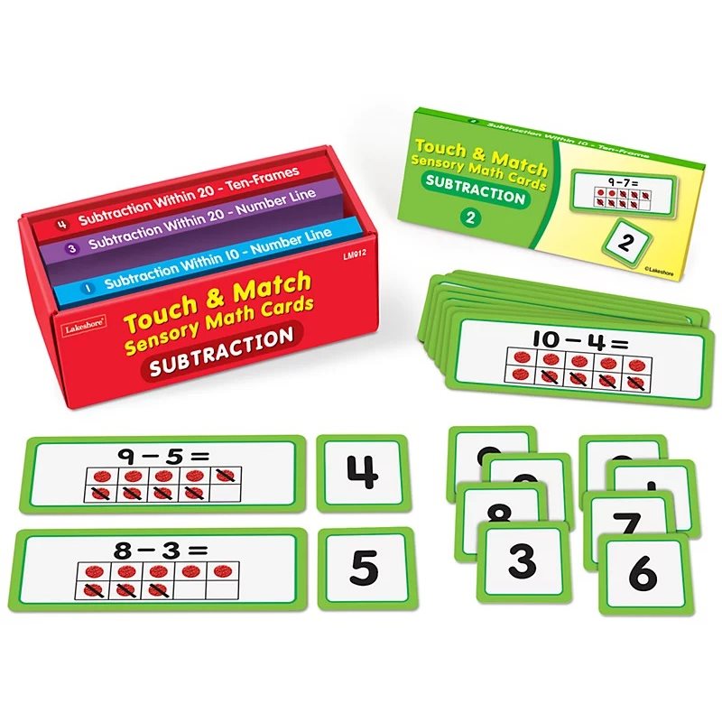 Touch & Match Sensory Subtraction Cards
