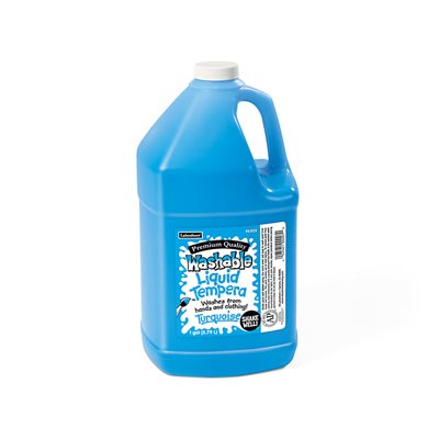 Tempera Liquide Lavable - Gallon - Turq