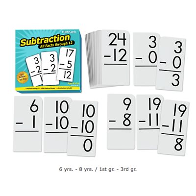 Tous les faits Math Flash Cards- Soustraction