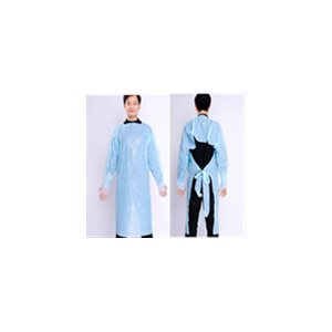 Disposable CPE Gown - Sky Blue - Set of 10